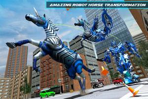US Police Robot Horse Game - Transforming Robots Affiche