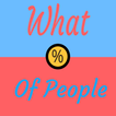 What % of people