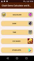 Clash Gems Calculator and Base โปสเตอร์