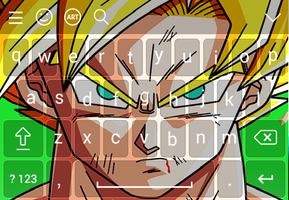 Goku Super Saiyan DBZ Keyboard Affiche