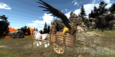 Horse Carriage Cart Lava Rescue : Animal Transport captura de pantalla 3