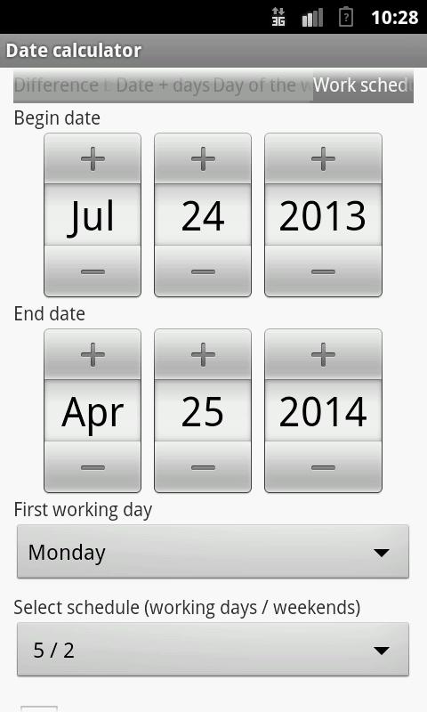 Калькулятор календарь дней 2024
