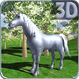 Unicorn Horse Mountain Sim 3D icône