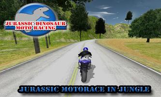 Jurassic Dinosaur Moto Racing Affiche