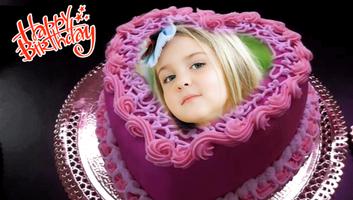 Birthday Cake Frames الملصق