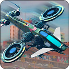 آیکون‌ City Drone 3D Attack - Pilot Flying Simulator Game