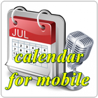calendar for mobile ícone