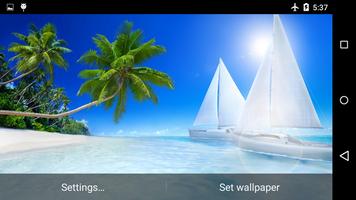 Tropical Beach Live Wallpaper imagem de tela 1