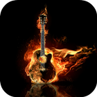 Burning Guitar Live Wallpaper icône
