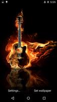 Burning Guitar Live Wallpaper imagem de tela 1