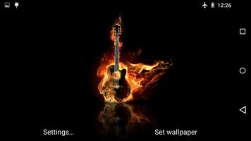 Burning Guitar Live Wallpaper 스크린샷 2