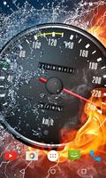 Burning Speedometer Wallpaper Cartaz