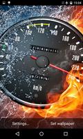 Burning Speedometer Wallpaper capture d'écran 1