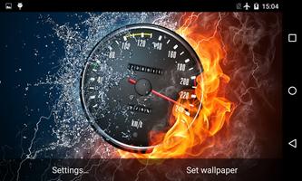 Burning Speedometer Wallpaper imagem de tela 3