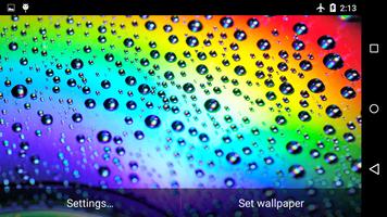 Rainbow Drops Live Wallpaper imagem de tela 1