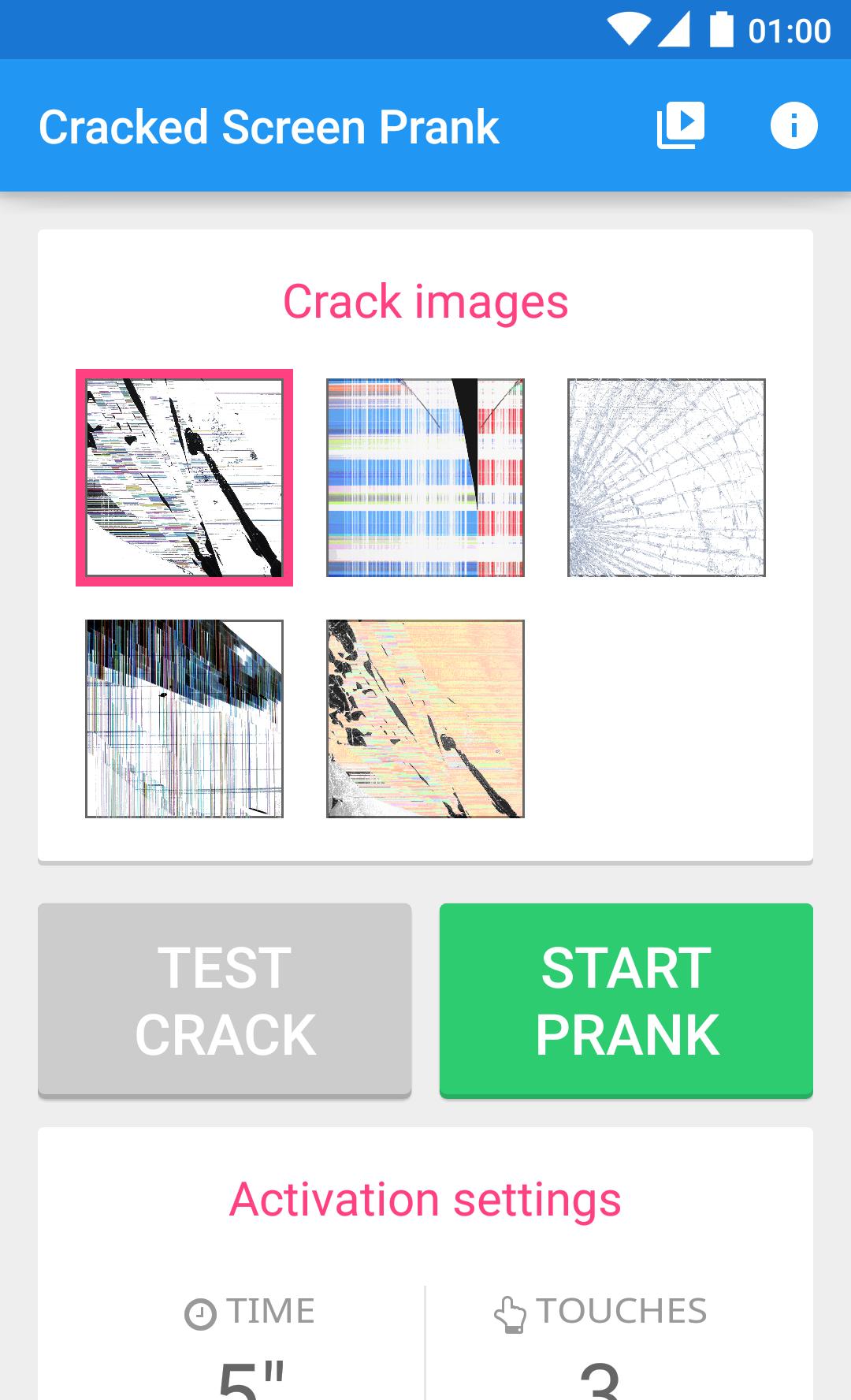 Start crack