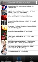 پوستر Malaysian Medical Gazette