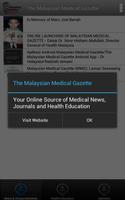 برنامه‌نما Malaysian Medical Gazette عکس از صفحه