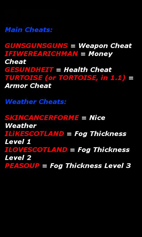Gta 3 cheats. GTA 3 main Cheats. GTA 3 weather Cheats.