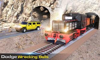 Train Vs Hummer Car Racing 3D Affiche