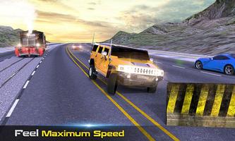 Train Vs Hummer Car Racing 3D capture d'écran 1