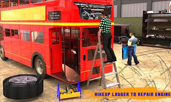 Virtual Garage 3D: Double Decker Bus Mechanic स्क्रीनशॉट 2