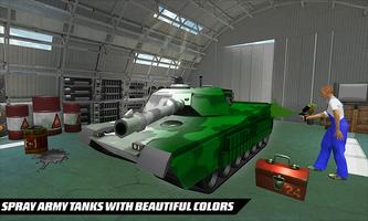 US Army Tank Mechanic Garage Affiche