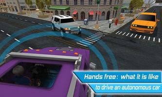 Driverless Car Driving Sim 3D Ekran Görüntüsü 1