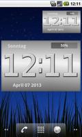 Metal Look Clock Widget постер
