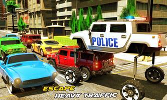 Elevated Car Driving Sim: LA Police Cars Chase Affiche