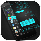 Neon Blue - Messaging 7 أيقونة