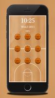 Basketball Pattern Lock Affiche