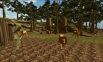 Caçador africano do leão 3D imagem de tela 3