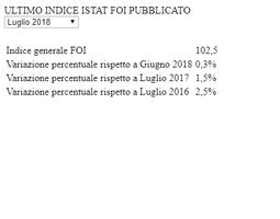 VARIAZIONI ANNUALI INDICE ISTAT FOI screenshot 1