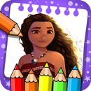 moana coloring the moana princess vaian APK