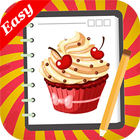 Learn how to Draw Cakes ícone