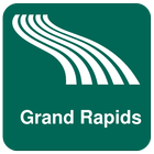 Grand Rapids Map offline أيقونة