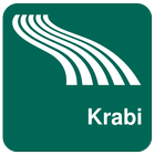 Carte de Krabi off-line icône