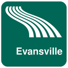 Icona Mappa di Evansville offline