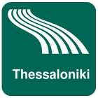 Carte de Thessalonique icône