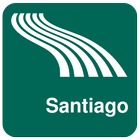 Carte de Santiago off-line icône