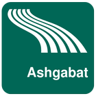Carte de Ashgabat off-line icône