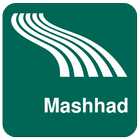 Carte de Mashhad off-line icône