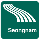 Carte de Seongnam off-line icône