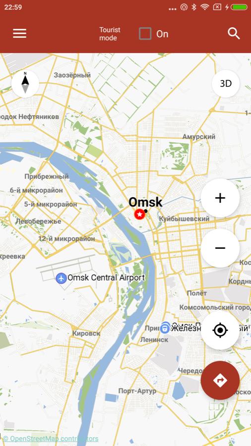 Карта омска для навигаторов