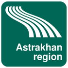 Carte de Région dAstrakhan icône