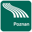 Carte de Poznan off-line icône