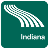 Carte de Indiana off-line icône