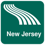 Carte de New Jersey off-line icône