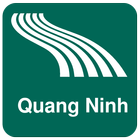 Karte von Quang Ninh offline Zeichen